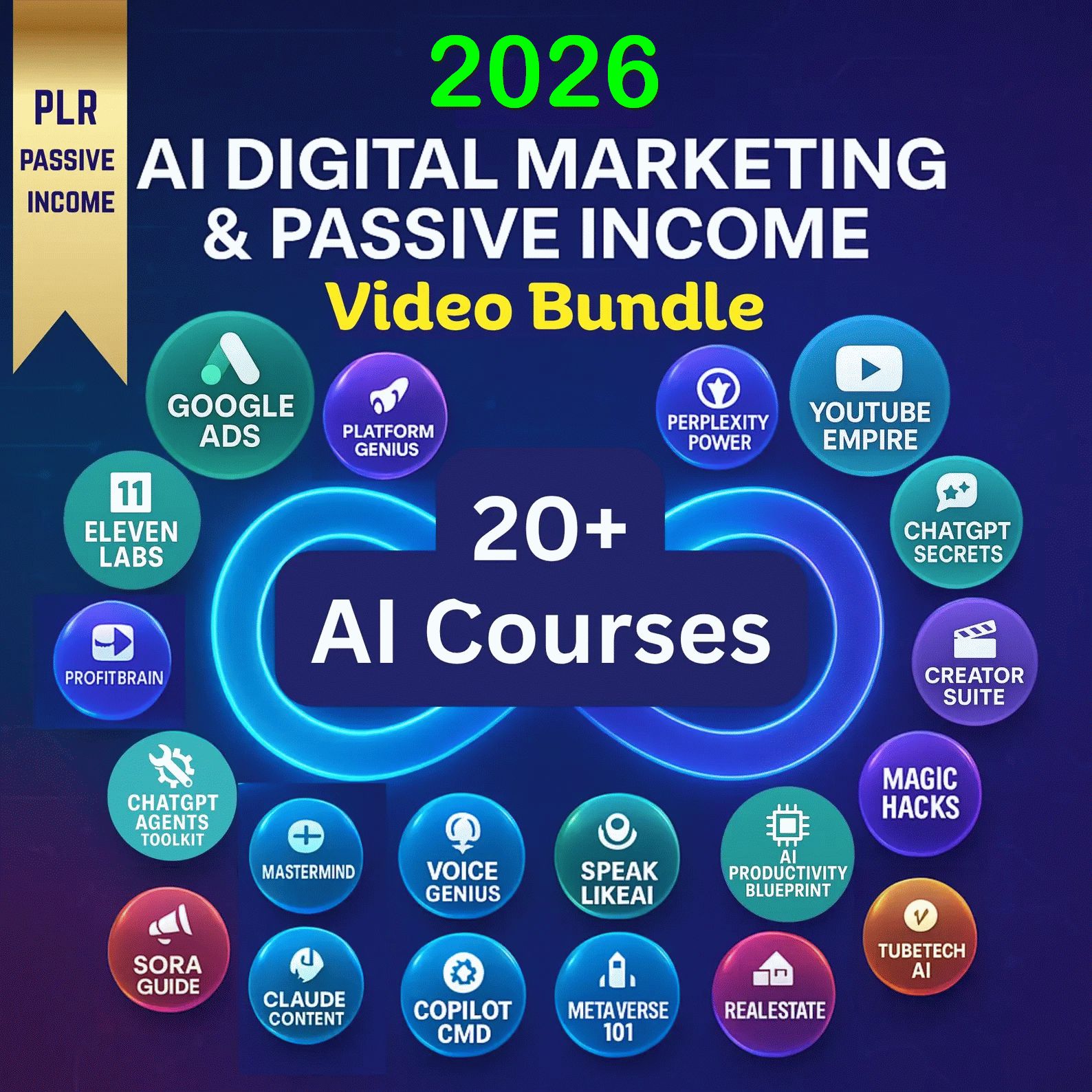 2026 AI Digital Marketing Video Course Bundle: Passive Income, ChatGPT ...